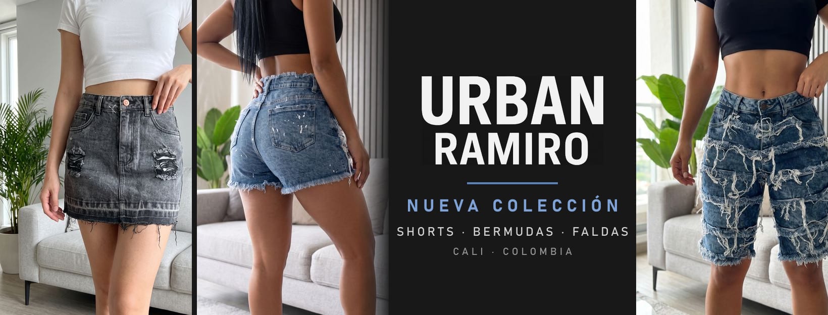 Urban Ramiro — nueva colección de shorts, bermudas y faldas de jean